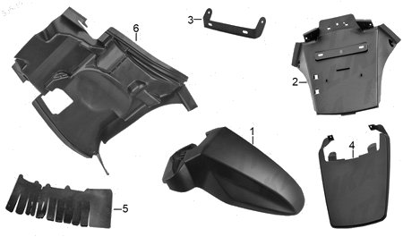 Diagrama Salpicaderas Italika W150 2020