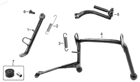 Diagrama Pedales y Posapiés Italika W150 2024