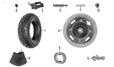 Diagrama Rueda Trasera Italika W150 2024