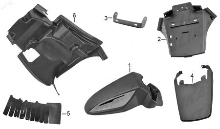 Diagrama Salpicaderas Italika W150 2024