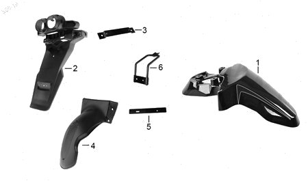 Diagrama Salpicaderas para moto Italika WS150 SPORT 2021 — refacciones compatibles