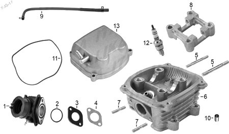 Diagrama Cabeza de Cilindro Italika CS125 2016