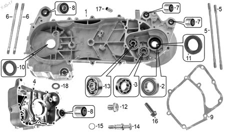 Diagrama Cárter Italika CS125 2016