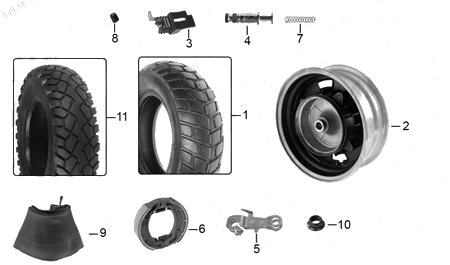 Diagrama Rueda Trasera Italika CS125 2016