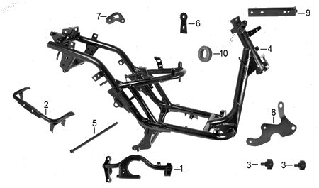 Diagrama Cuadro para moto Italika X125 2018 — refacciones compatibles