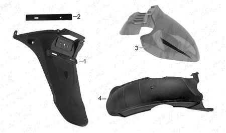 Diagrama Salpicaderas Italika X125 2022