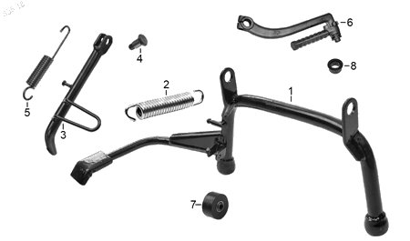 Diagrama Pedales y Posapiés Italika X125GTS 2019