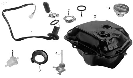 Diagrama Tanque de Combustible Italika CS125 2016