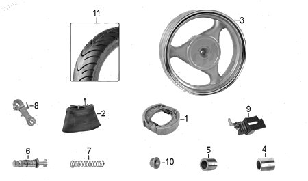 Diagrama Rueda Trasera Italika X150G 2019