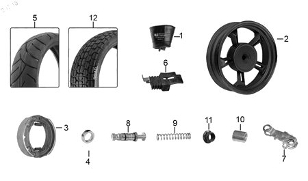 Diagrama Rueda Trasera Italika X150GTS 2019
