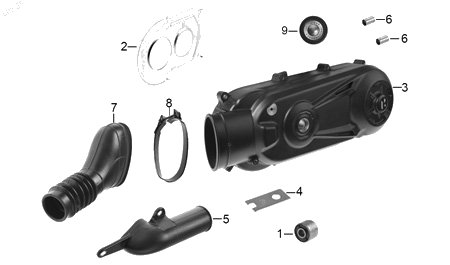 Diagrama Cubierta izquerda carter — Cubierta Carter Izq para moto Hero XOOM 110 2025