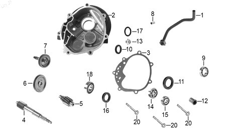 Diagrama Transmisión — Guia Rodillo para moto Hero XOOM 110 2025