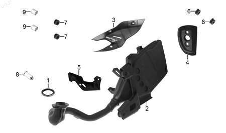 Diagrama Escape para moto Hero XOOM 110 2025 — refacciones compatibles