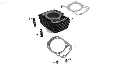 Diagrama Cilindro — Junta Cilindro para moto Hero HUNK 190 R HUNK XTREME 160 R XPULSE 200 T 2022-2027