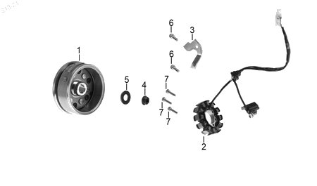 Diagrama Generador — Rotor para moto Hero XPULSE 200 T XPULSE 200 XPULSE 200 X 2022-2024