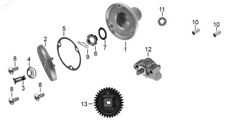 Diagrama Bomba de Aceite para moto Hero XPULSE 200 T 2022 — refacciones compatibles