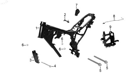 Diagrama Cuadro — Soporte Front Cuadro para moto Hero XPULSE 200 T XPULSE 200 XPULSE 200 X 2022-2025