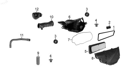 Diagrama Filtro de aire y sistema de enfriamiento — Tubo Drenaje Filtro Aire 11X15X37 para moto Hero XPULSE 200 T XPULSE 200 XPULSE 200 4V 2022-2027