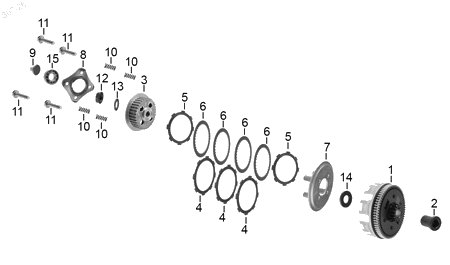 Diagrama Sistema de Embrague para moto Hero XPULSE 200 4V 2026 — refacciones compatibles