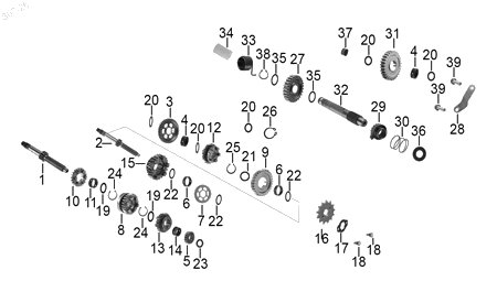 Diagrama Transmisión para moto Hero XPULSE 200 4V 2026 — refacciones compatibles