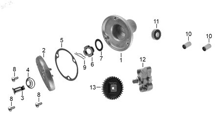 Diagrama Bomba de Aceite para moto Hero XPULSE 200 4V 2026 — refacciones compatibles