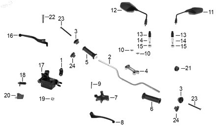 Diagrama Eléctrico para moto Hero HUNK 250 2026 — refacciones compatibles