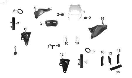 Diagrama Plásticos — Cubierta Velocimetro para moto Hero XPULSE 200 XPULSE 200 4V XPULSE 200 X 2022-2027