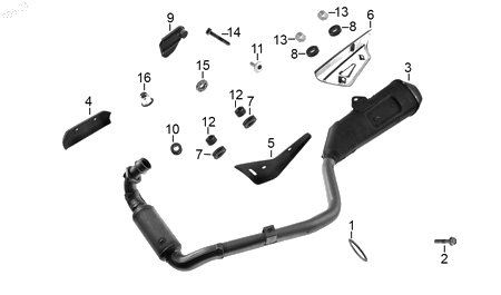 Diagrama Escape — Soporte Escape para moto Hero XPULSE 200 4V 2026-2027