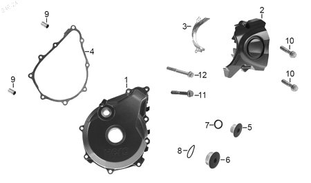 Diagrama Cubierta Izquierda Cárter para moto Hero XPULSE 200 FI 2025 — refacciones compatibles