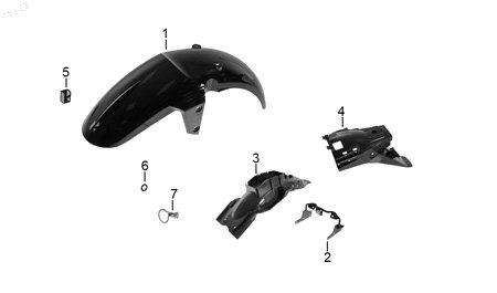 Diagrama Salpicaderas para moto Hero XPULSE 200 T 2022 — refacciones compatibles