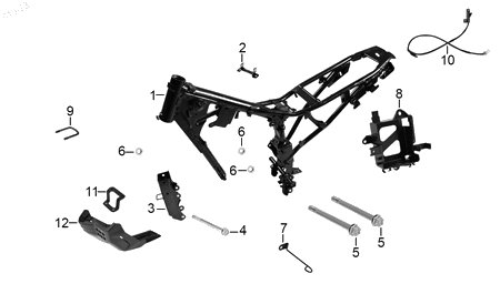 Diagrama Cuadro — Soporte Placa Del para moto Hero XPULSE 200 T 2022-2024