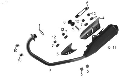 Diagrama Escape — Escape para moto Hero XPULSE 200 T 2022-2024