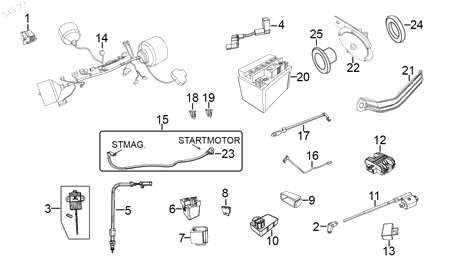 Diagrama Eléctrico para moto Hero XPULSE 200 X 2023 — refacciones compatibles
