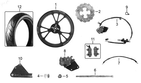 Diagrama Rueda Trasera Italika RT250 GPS 2027