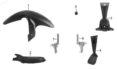Diagrama Salpicaderas Italika RT250 GPS 2027