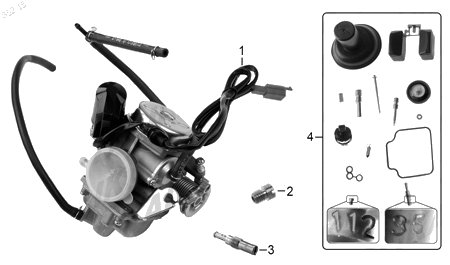 Diagrama Carburador Italika XS150 NEGRO 2017