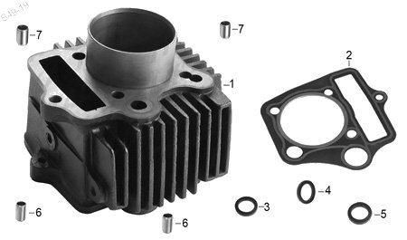 Diagrama Cilindro Italika XT110 2020