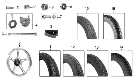 Diagrama Rueda Trasera Italika XT 110 2015