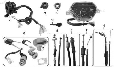 Diagrama Controles y Mandos Italika XT 110 2015