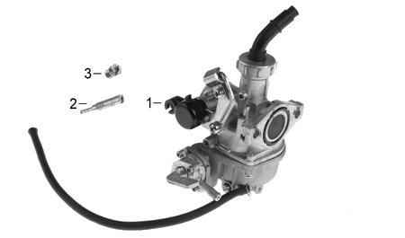 Diagrama Carburador para moto Italika AT110 ROJA 2017 — refacciones compatibles