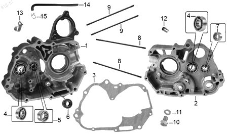 Diagrama Cárter Italika XT110RT 2017