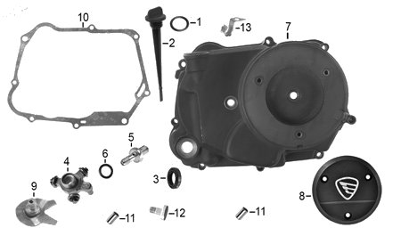 Diagrama Cubierta Derecha Cárter Italika XT125RT 2020