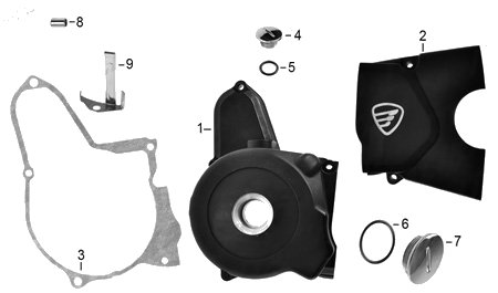 Diagrama Cubierta Izquierda Cárter Italika XT125RT 2020
