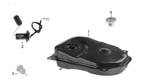 Diagrama Tanque de Combustible Italika XT125RT 2020