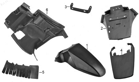 Diagrama Salpicaderas Italika XW150 2020