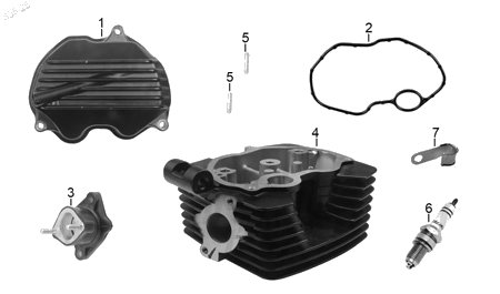 Diagrama Cabeza de Cilindro para moto Italika DM150 SPORT 2020 — refacciones compatibles