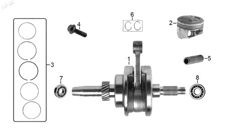 Diagrama Cigüeñal Italika DM150 2026