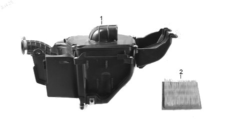 Diagrama Filtro de Aire y Sistema de Enfriamiento para moto Italika DM150 GPS 2027 — refacciones compatibles