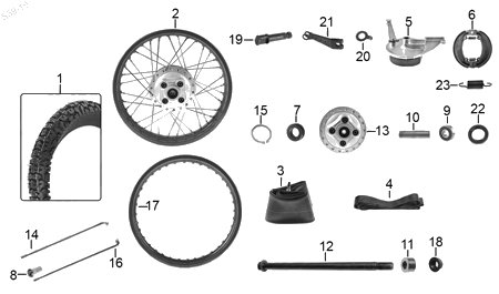 Diagrama Rueda Trasera Italika DM250 2022