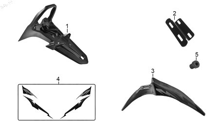 Diagrama Salpicaderas para moto Italika DM250 2022 — refacciones compatibles